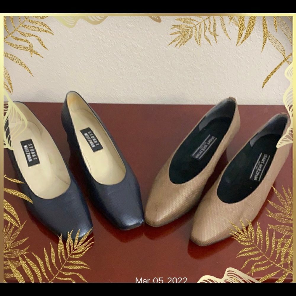 👠STUART WEITZNAN BUNDLE 8.5B Navy and Brown 1 inch shoes 👠